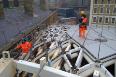 Roof installation at Kings Cross St Pancras Station