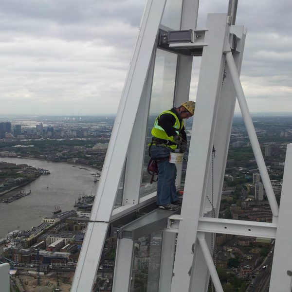 Painting the top of the Shard